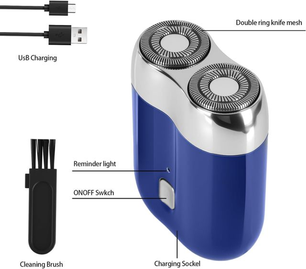 🎁 2025 New Upgrade Pocket Shaver USB Mini Shavers for Men
